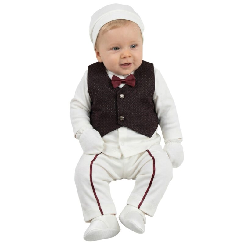Babylia σετ δώρου έξι τεμαχίων για μωράκια «Bordo Prince»