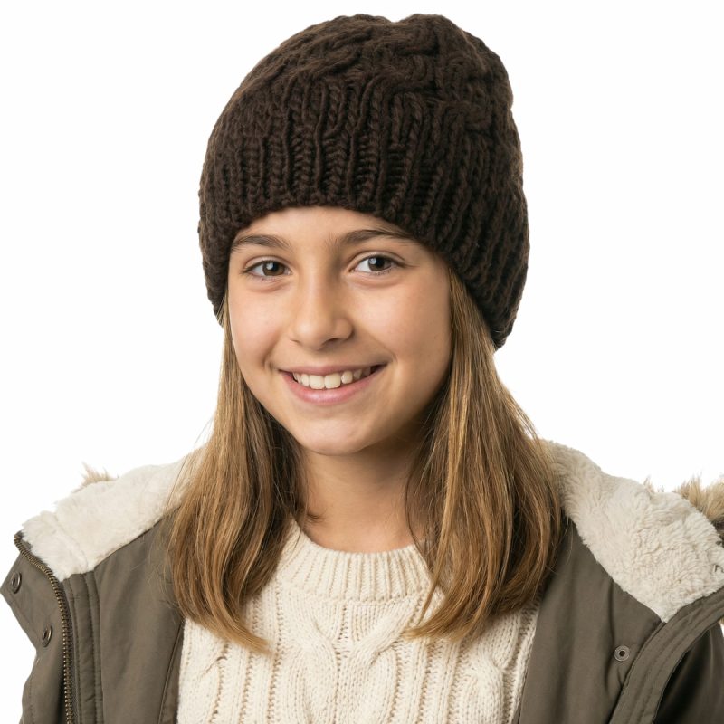 Georgia Accessories πλεκτός σκούφος «Brown Knit»
