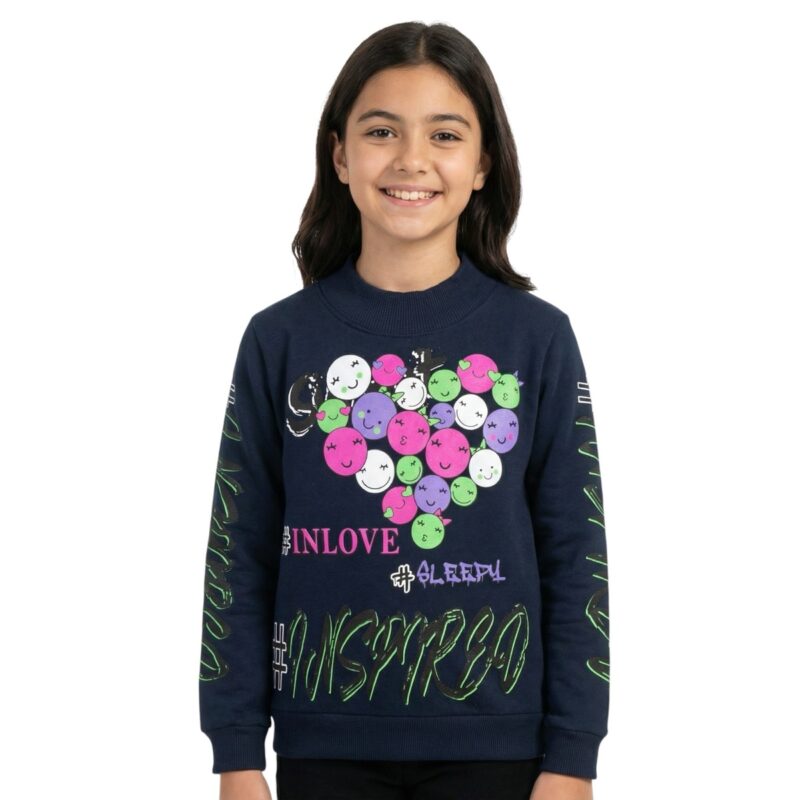 Encar Kids φούτερ μπλούζα με χνούδι «In Love»
