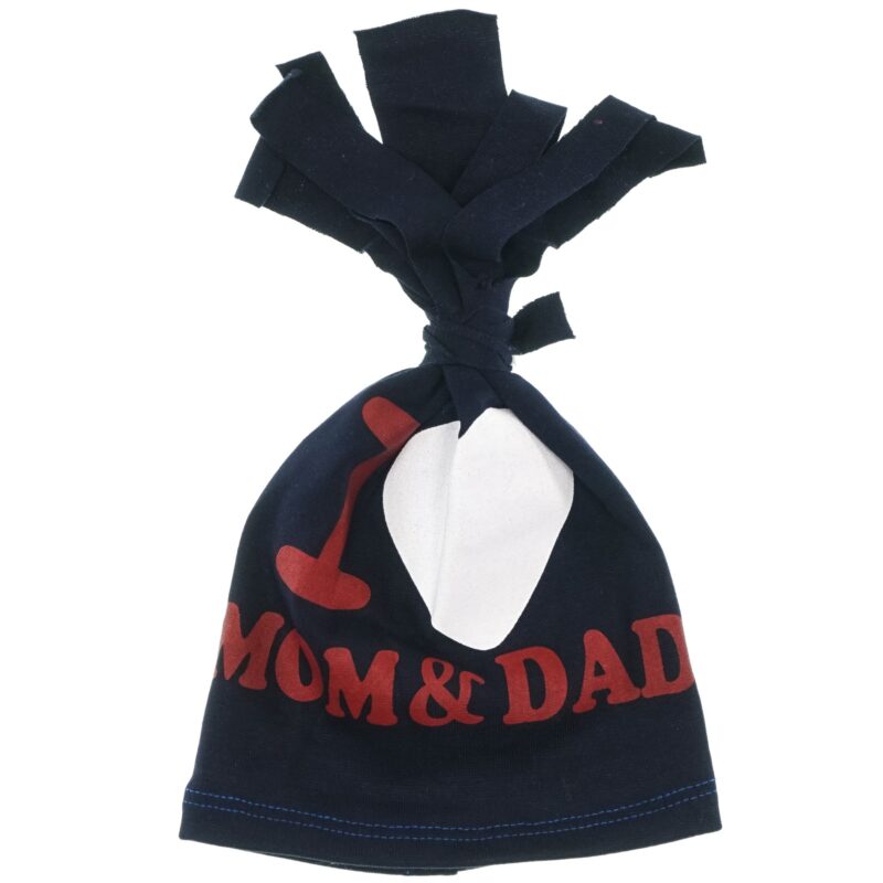 Minitoy βρεφικό σκουφάκι «Love Mom & Dad in Blue»