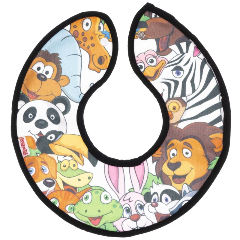 Bebe Chi υφασμάτινη κοντή σαλιάρα νεογέννητου «Animals Kingdom»