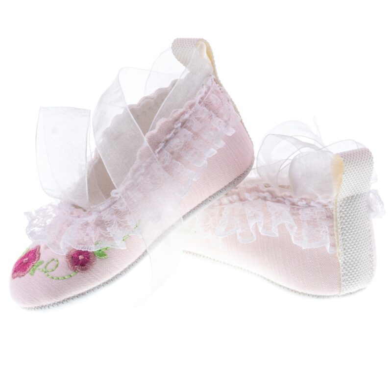 Love Classic βρεφικά παπουτσάκια αγκαλιάς «Pink Garden»