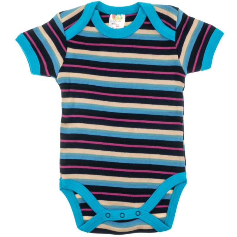Biyo Kids κοντομάνικο κορμάκι «Colorful Stripes»