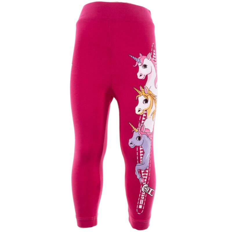 Timi Kids κολάν με στάμπες από λεπτό ύφασμα «Zipper in Fuchsia»