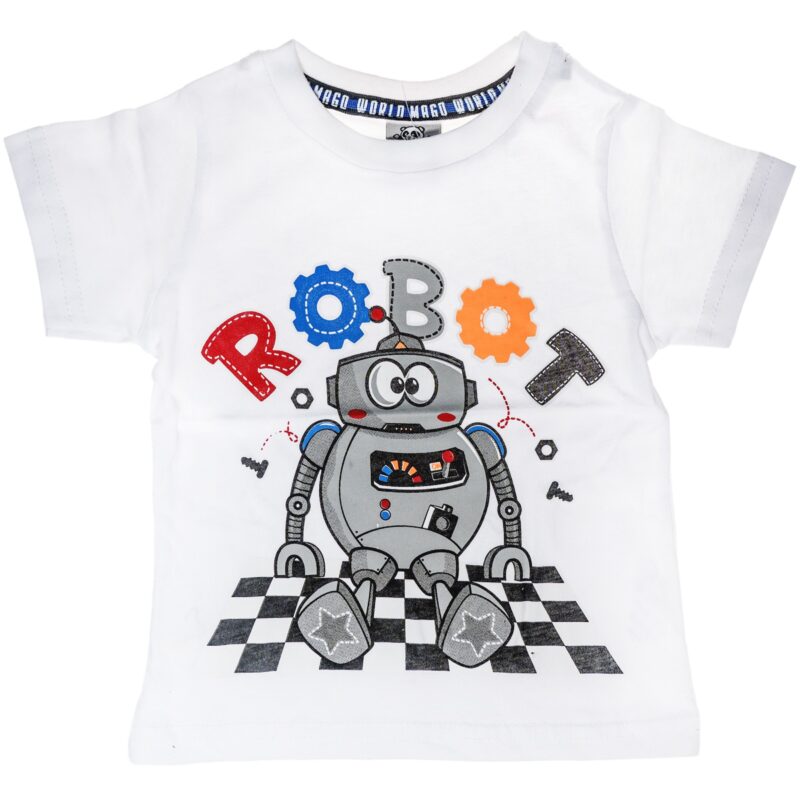 Mago κοντομάνικη μπλούζα με τύπωμα «White Robot»