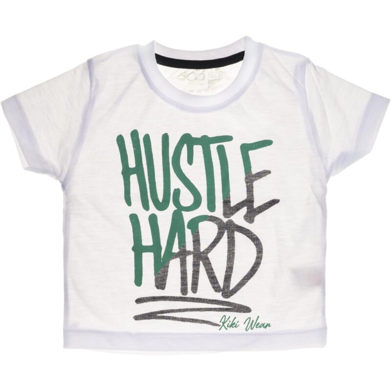 Kiki Boo κοντομάνικη μπλούζα με τύπωμα «White Hustle»