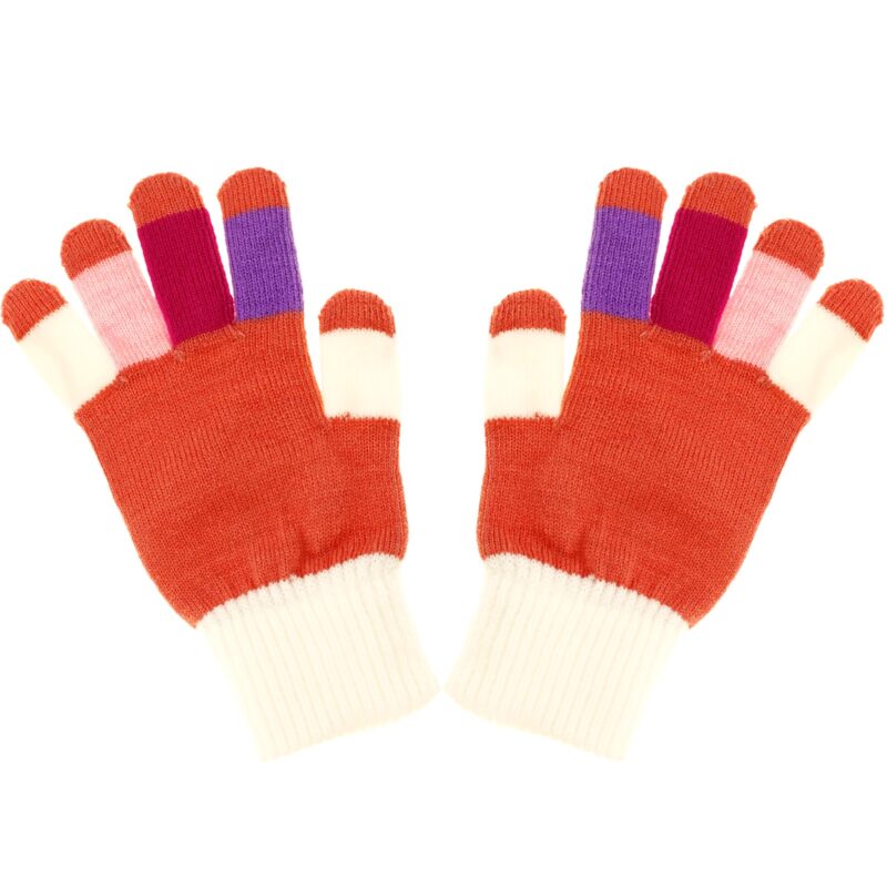 Georgia Accessories πλεκτά γάντια «Orange Warmth»