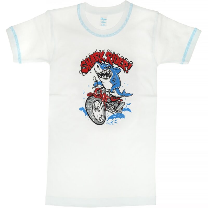Biyo Kids κοντομάνικο φανελάκι με στάμπα «Shark Rider»