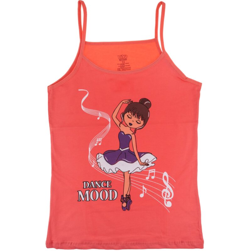 Biyo Kids αμάνικο φανελάκι με στάμπα «Dance Mood in Coral»
