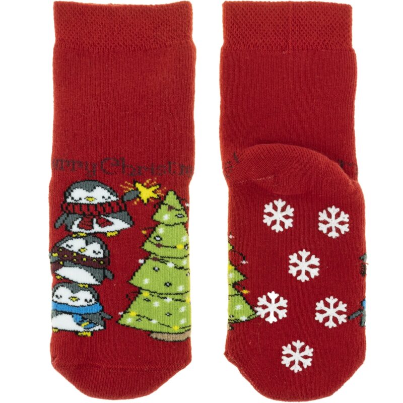 Bross αντιολισθητικά καλτσάκια «Christmas Pinguins»
