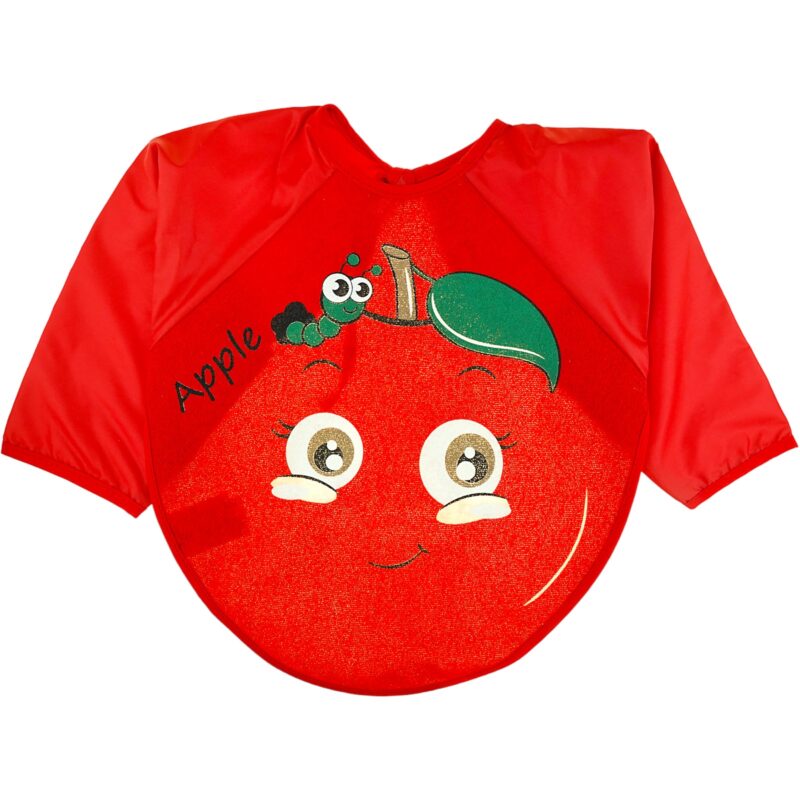 Buude Kids σαλιάρα με μανίκια «Apple»