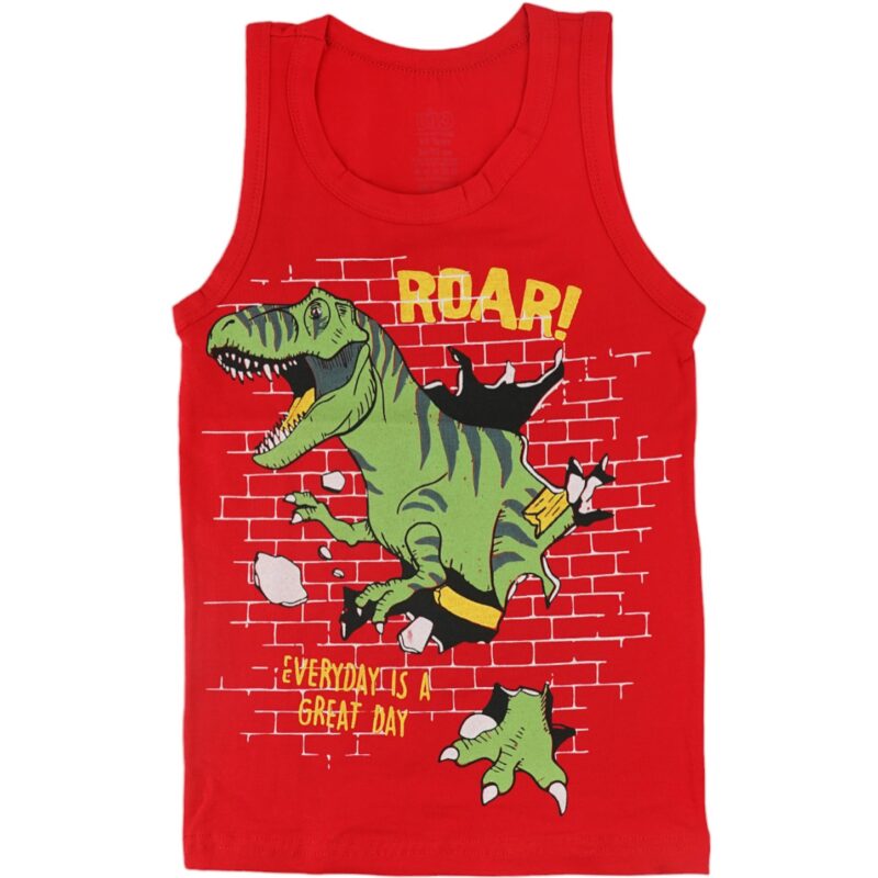 Biyo Kids αμάνικο φανελάκι με στάμπες «Roar in Red»
