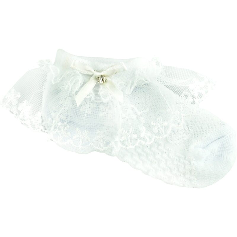 JW Baby Collection καλτσούλες με τούλι «White Daisies»