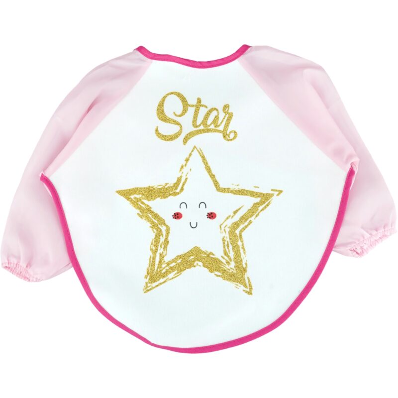 Eco Bibs αδιάβροχη σαλιάρα με μανίκια «Girl Star»