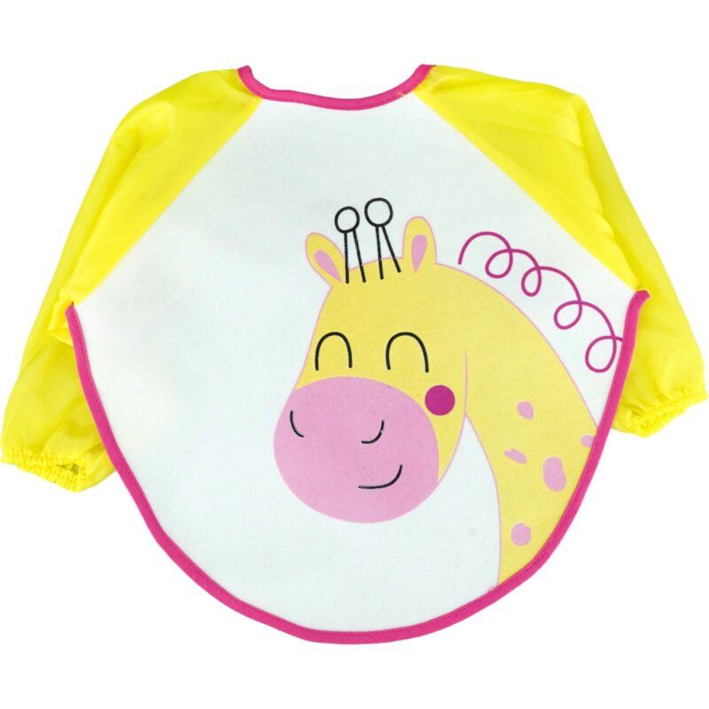 Eco Bibs αδιάβροχη σαλιάρα με μανίκια «Happy Girl Giraffe»