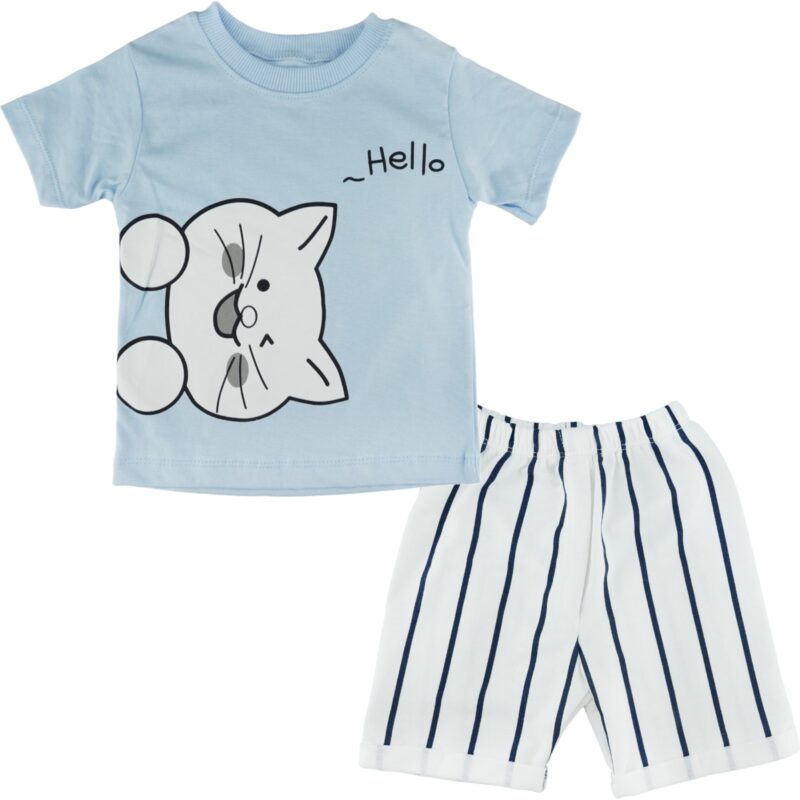 Be Boo σετ μπλούζα με βερμούδα «Hello Kitten»