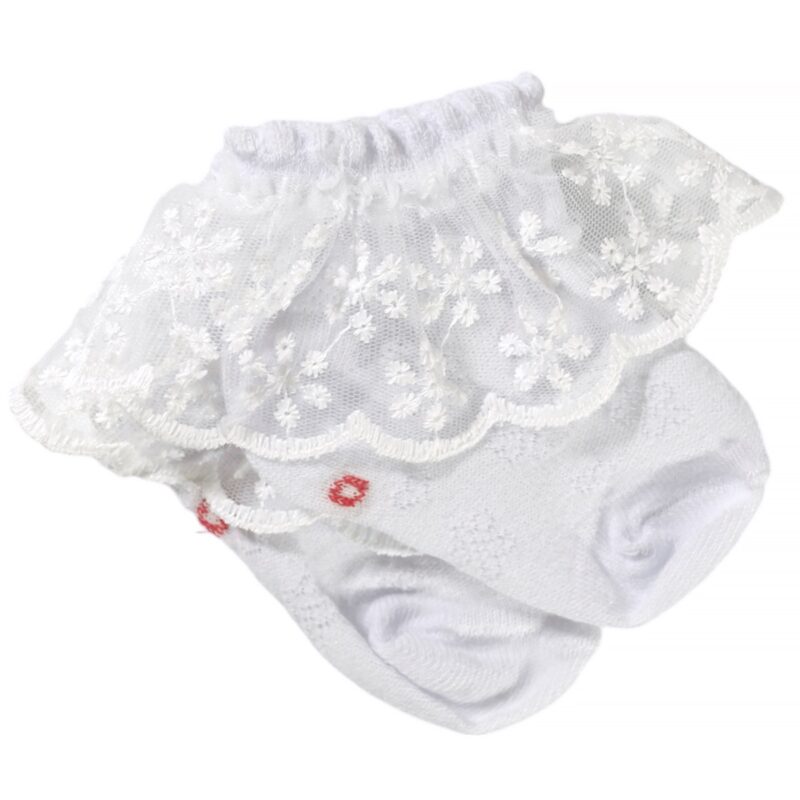Kral Baby καλτσούλες με τούλι «White Flower Tulle»