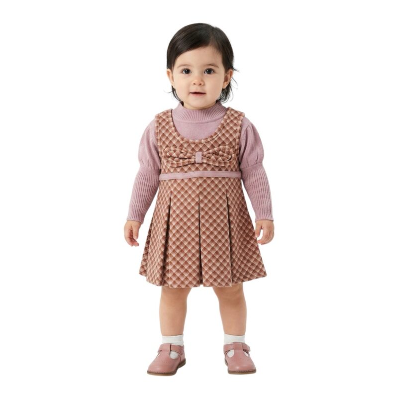 Misse Kids αμάνικο φορεματάκι με μπλουζίτσα «Cheap and Chic»