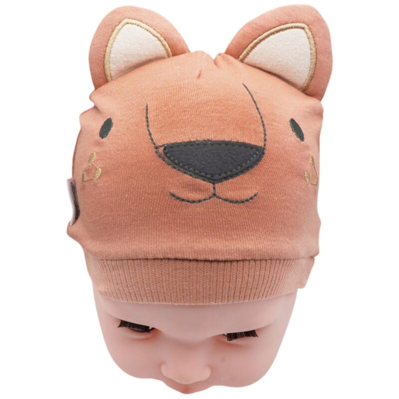 Kayra Baby σκουφάκι νεογνού «Cutest Teddy in Dark Brown»