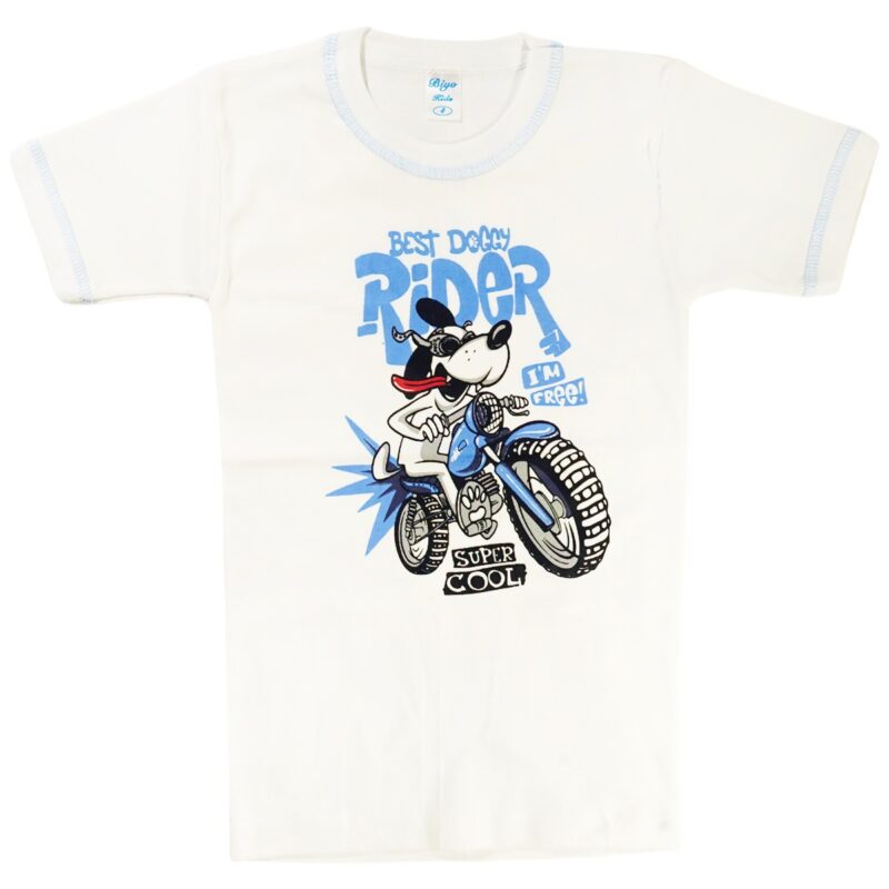 Biyo Kids κοντομάνικο φανελάκι «Best Dog Rider»