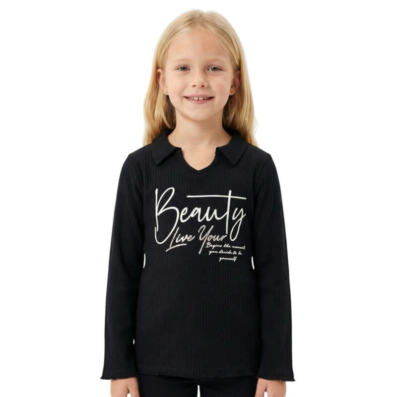 Star File μακρυμάνικη μπλούζα από λεπτό ύφασμα «Beauty in Black»