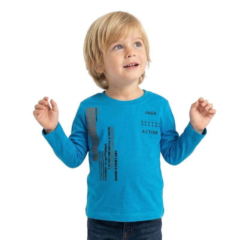 Ifba Kids λεπτή μακρυμάνικη μπλούζα «Blue Active» (ΣΤΕΝΗ ΓΡΑΜΜΗ)