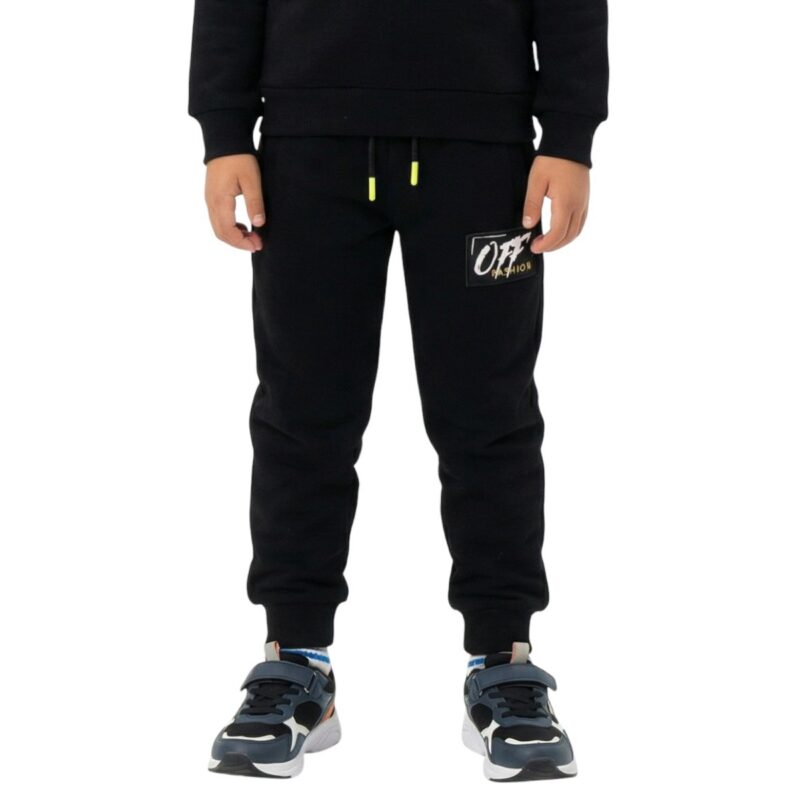 Poyraz Kids παντελόνι φόρμας από λεπτό ύφασμα «Black Fashion»