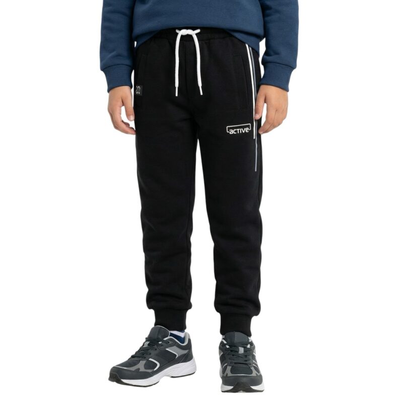 Poyraz Kids παντελόνι φόρμας από λεπτό ύφασμα «Black Active»