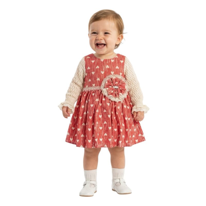 Misse Kids μακρυμάνικο φορεματάκι «Cute in Lace»