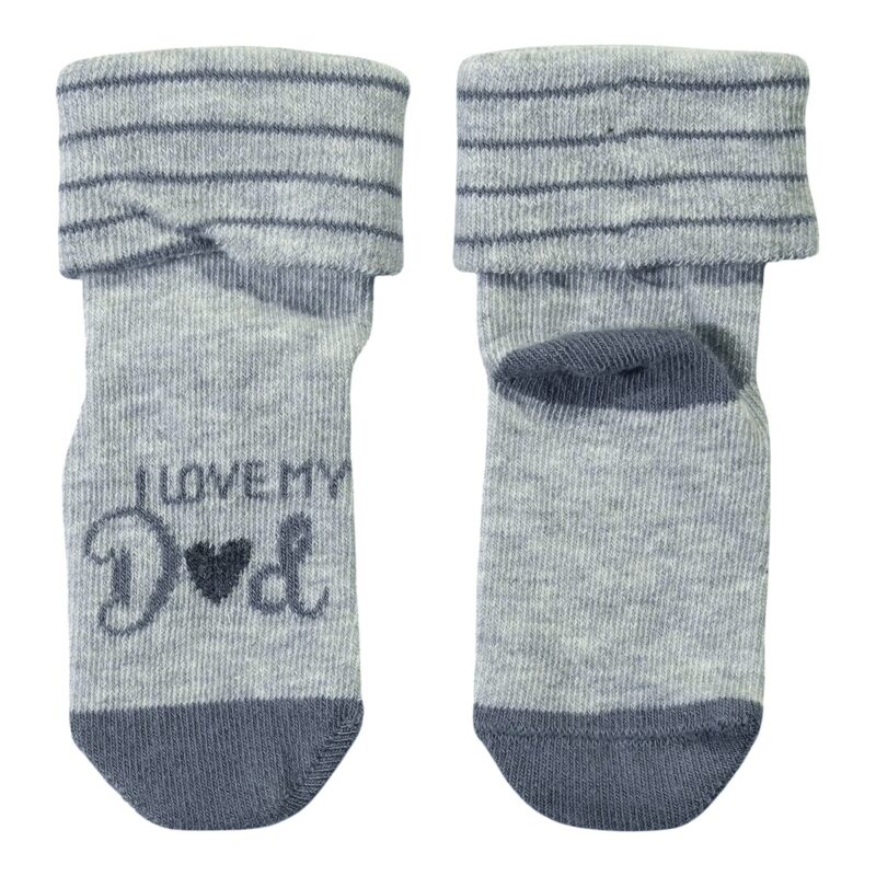 Katamino Baby βρεφικές καλτσούλες «I Love My Dad in Grey»