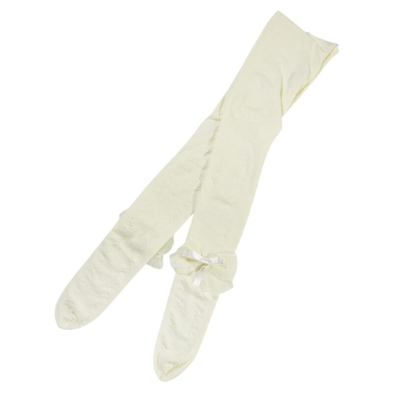 Katamino Kids καλσόν με φιογκάκια «Ecru Tulle Bow»