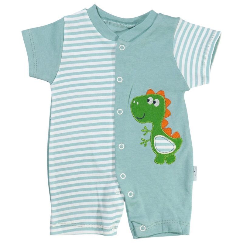 Efilix Baby κοντομάνικο βρεφικό φορμάκι «Dino Is Coming in Veraman»
