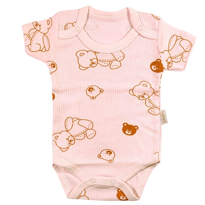 Nayinom κοντομάνικο κορμάκι «Pink Bears»