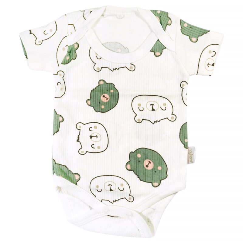 Nayinom κοντομάνικο κορμάκι «Green Teddies»