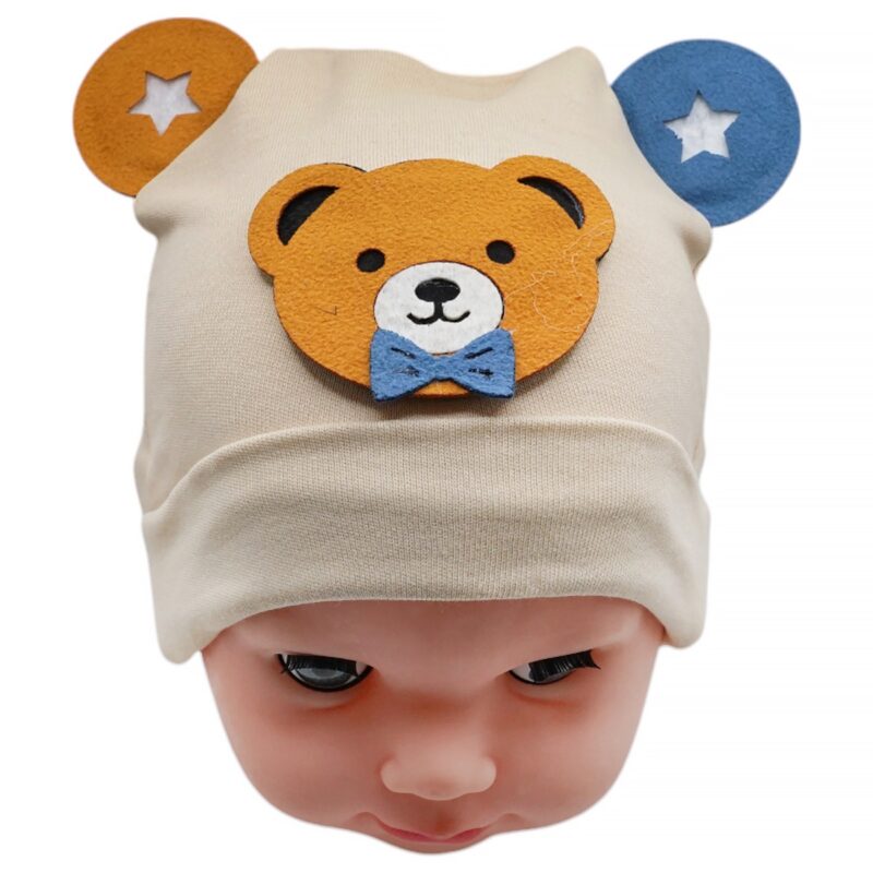 Defne σκουφάκι νεογνού «Beige Baby Teddy»